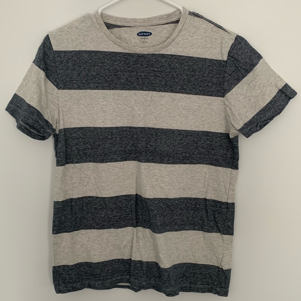 Old Navy Blue & White Striped T-shirt